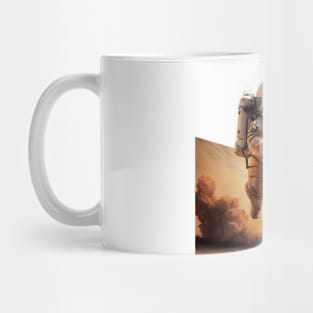 Astronaut cat In Mars Mug